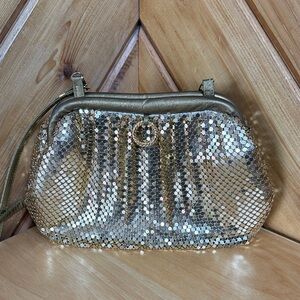 Vintage Metal Gold Mesh Evening Bag